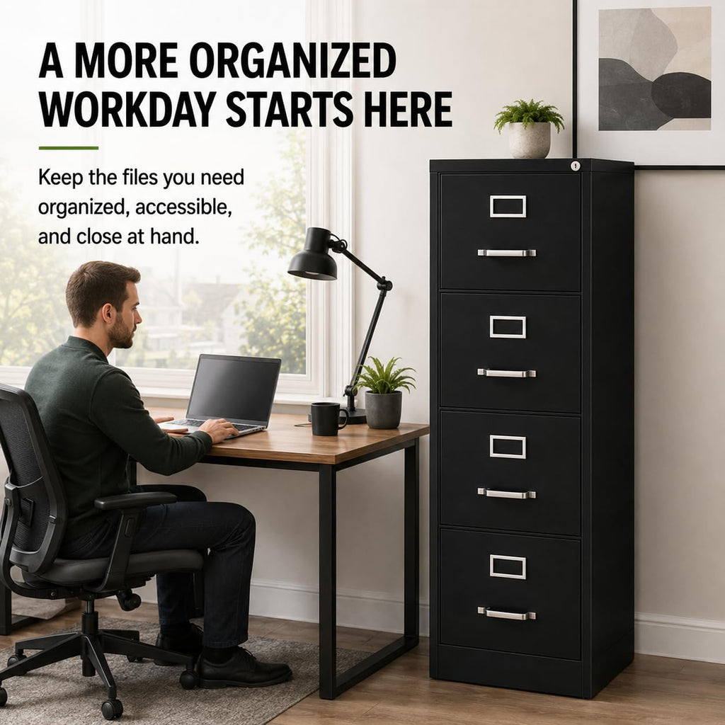 4 Drawer Metal Vertical Filing Cabinet H5682