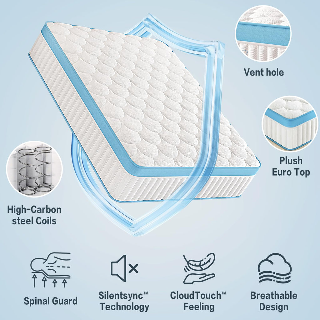Full Size 12 Inch Firm Hybrid Memory Foam Mattress Y931179