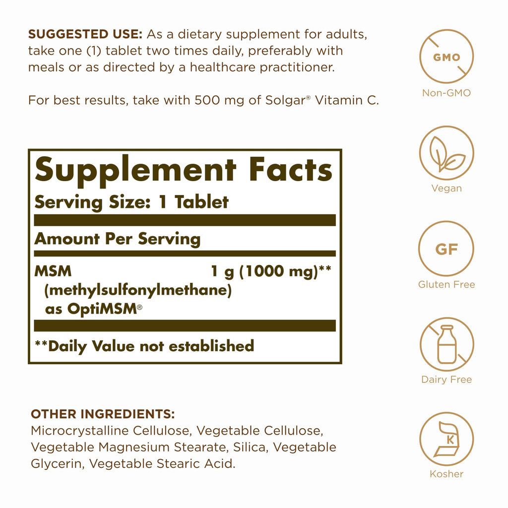 MSM 1000 mg Tablets Pack of 2 V293