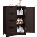 Espresso 4 Drawer Bathroom Storage Cabinet V88936