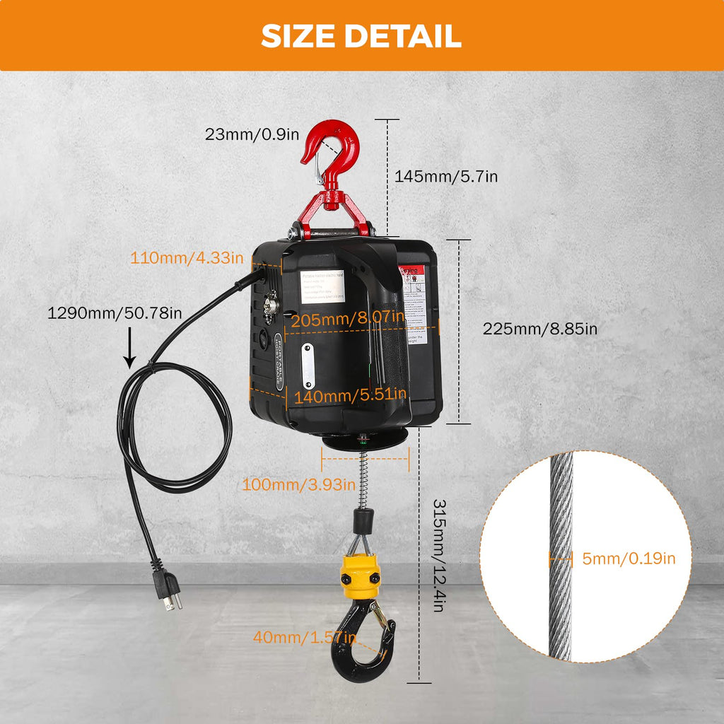 3-in-1 Portable Electric Hoist C3924