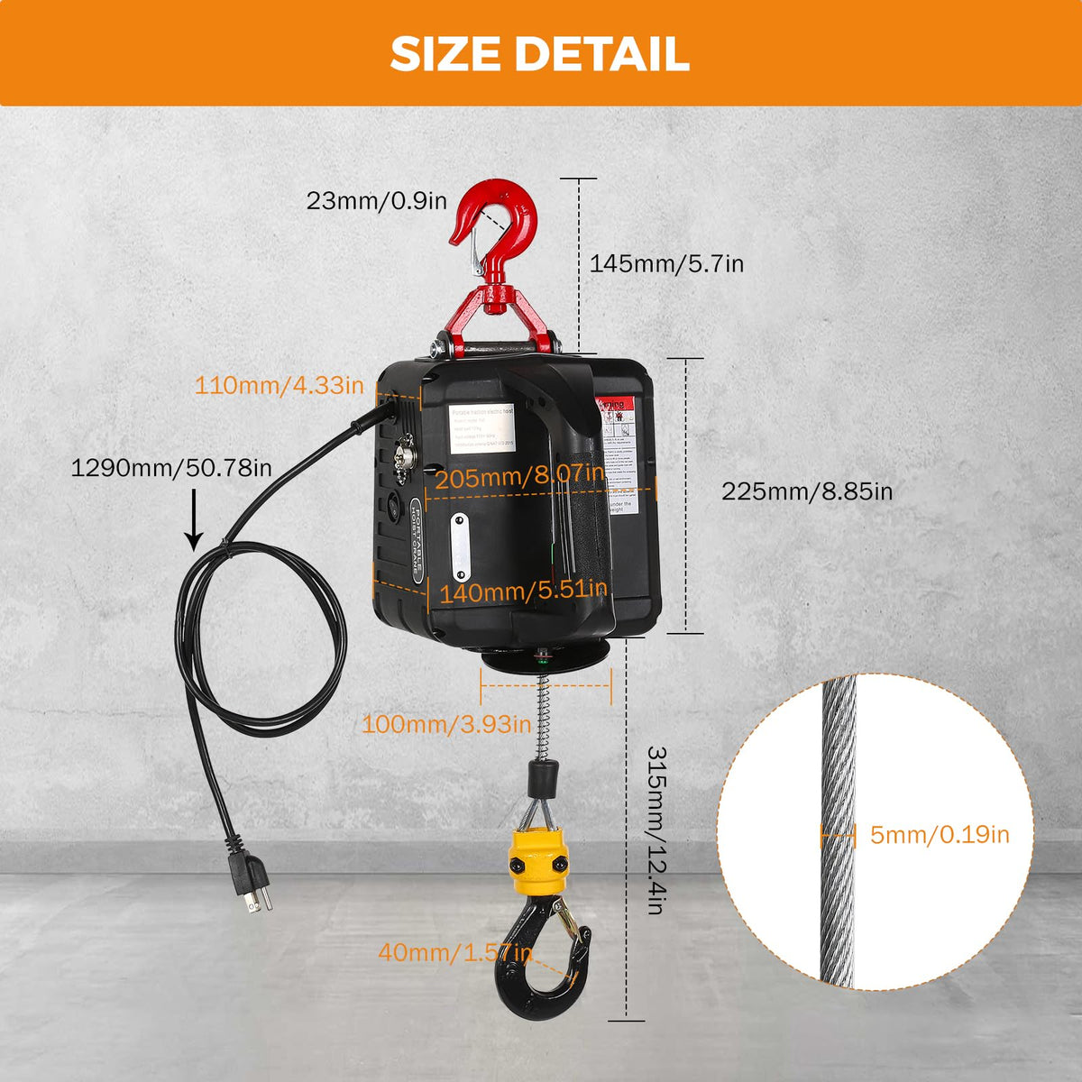 3-in-1 Portable Electric Hoist C3924