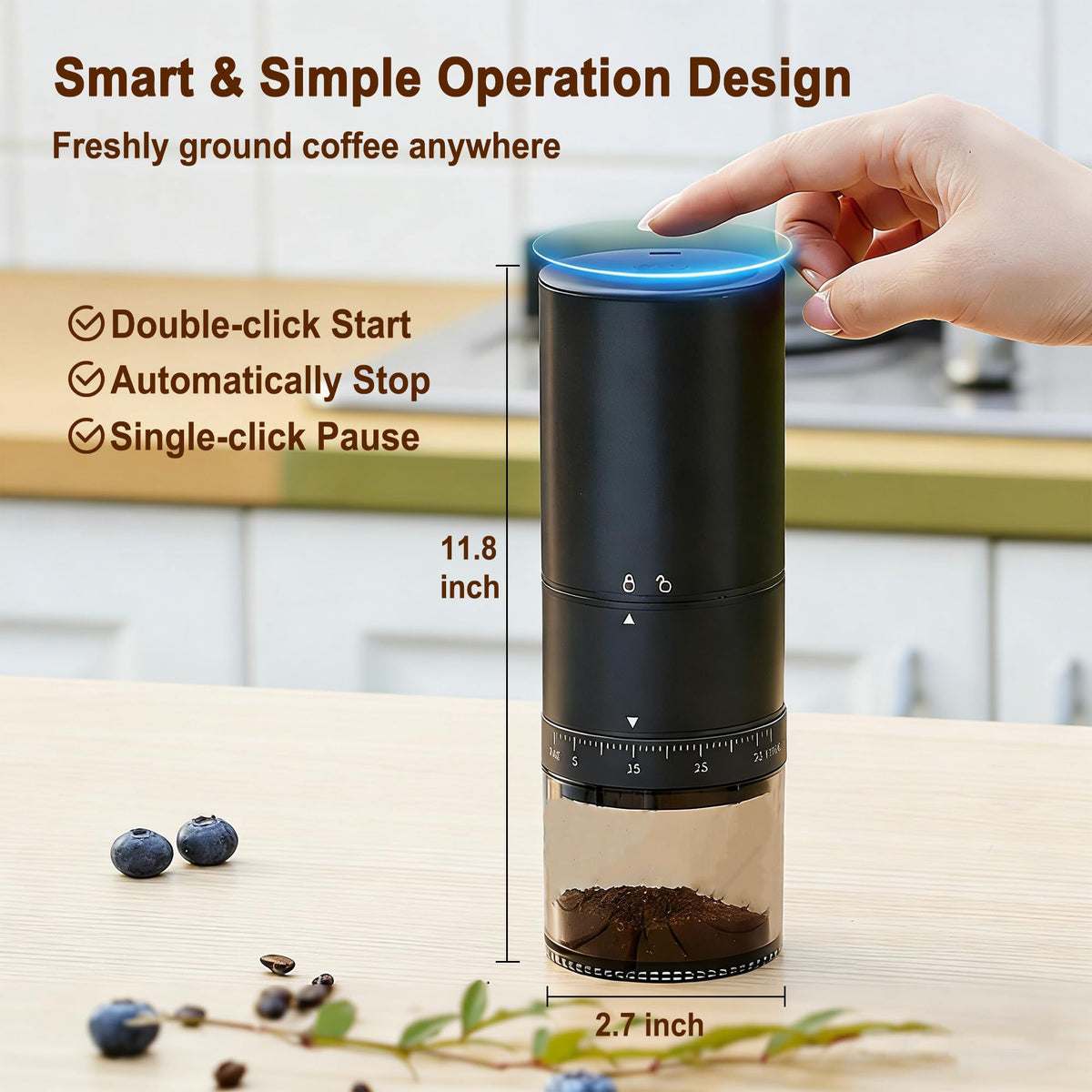 Portable Electric Coffee Burr Grinder N256