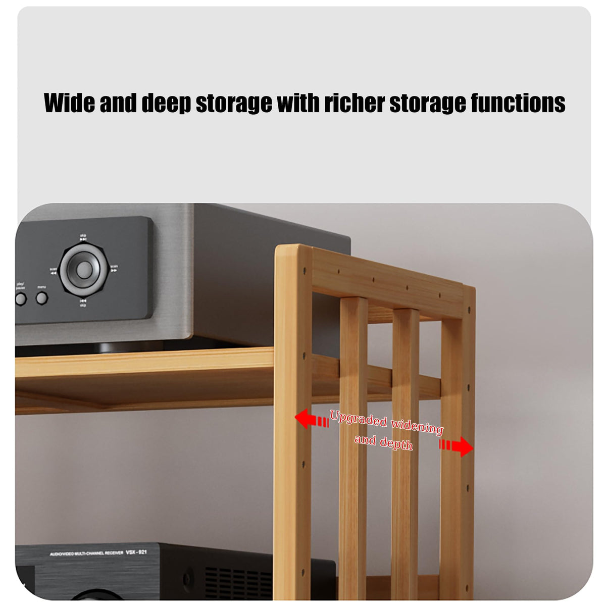 Brown Media Stand with Adjustable Shelves O80997