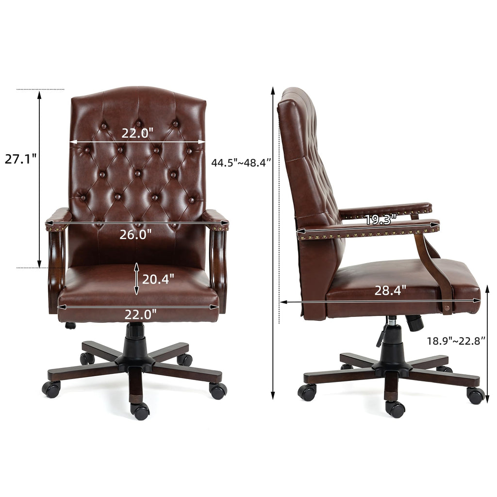 Brown Faux Leather High Back Executive Office Chair O620541