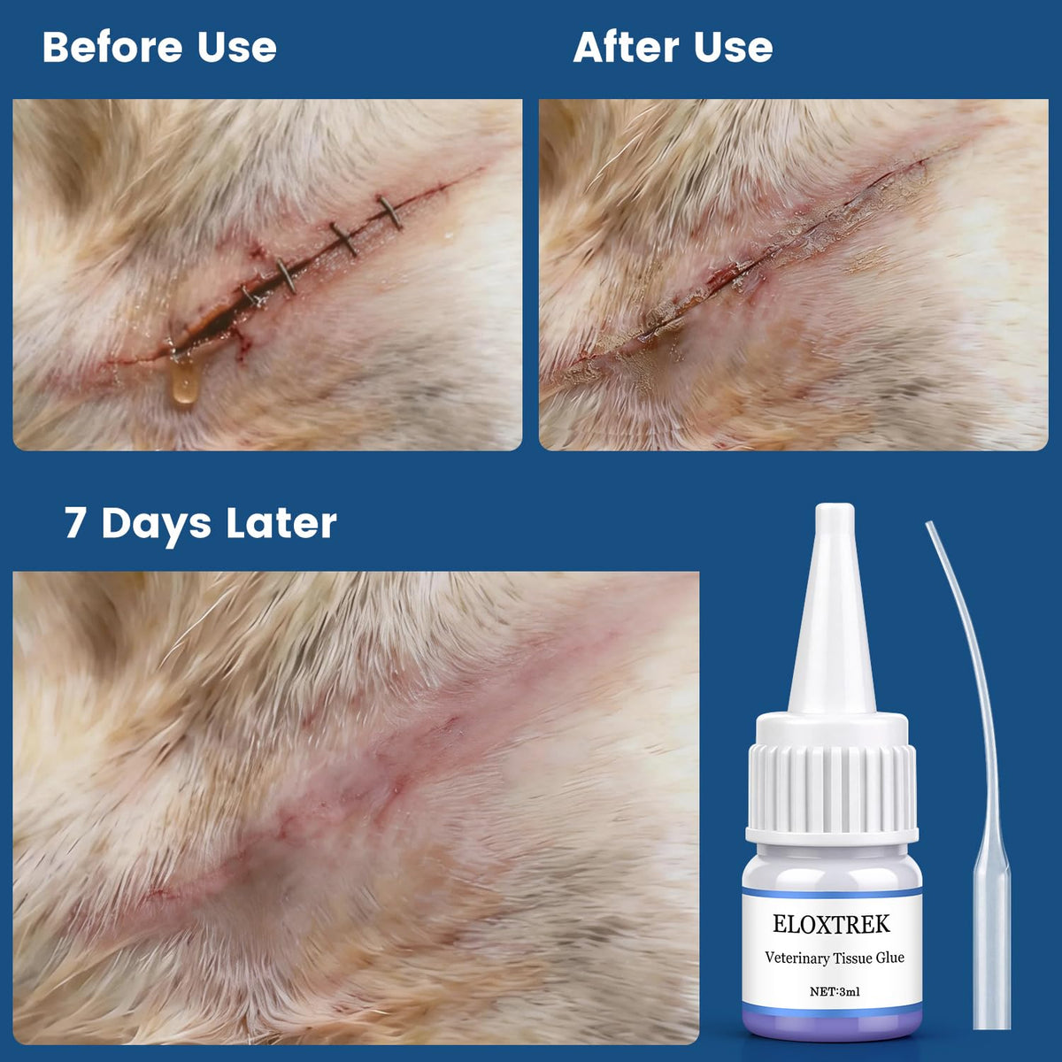 3ml Veterinary Surgical Skin Glue with 15 Applicators B94149