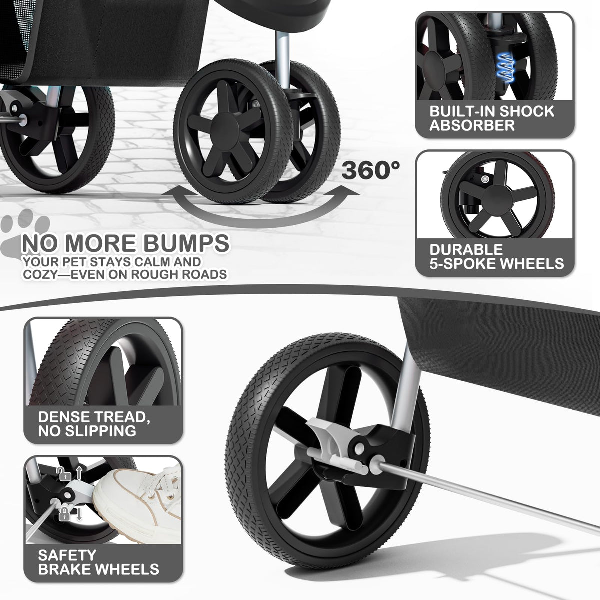 Black Pet Stroller M36885
