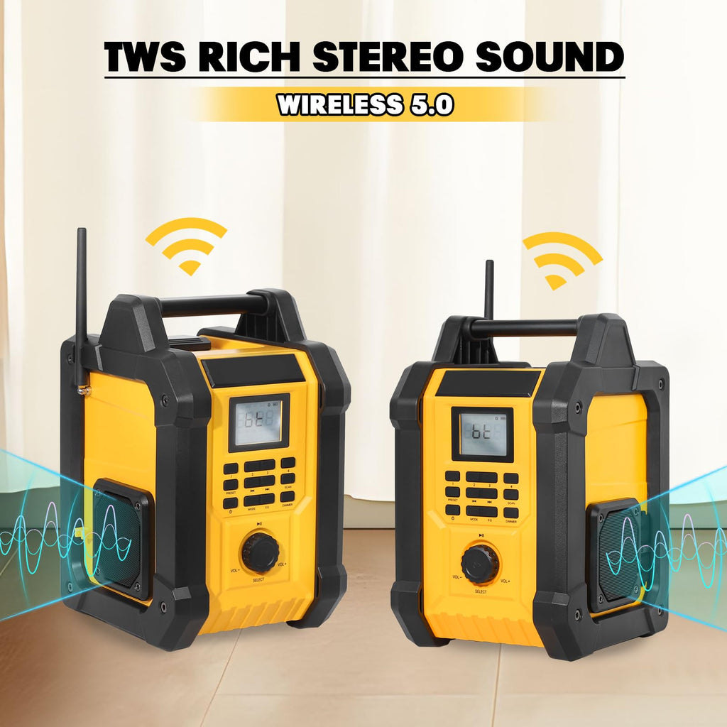 Portable Waterproof AM/FM Jobsite Radio Speaker C3072