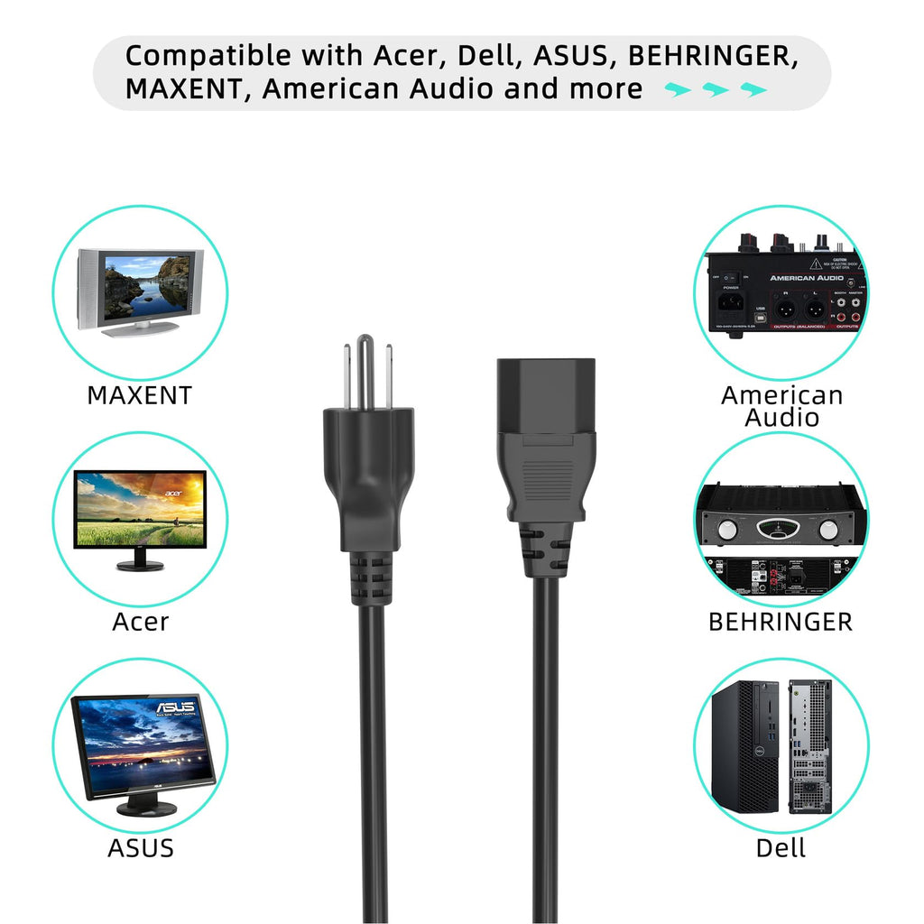 5ft AC Power Cord Cable B7006