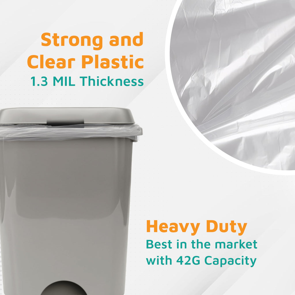 42-Gallon 3 Mil Clear 100-Count Contractor Bags N163