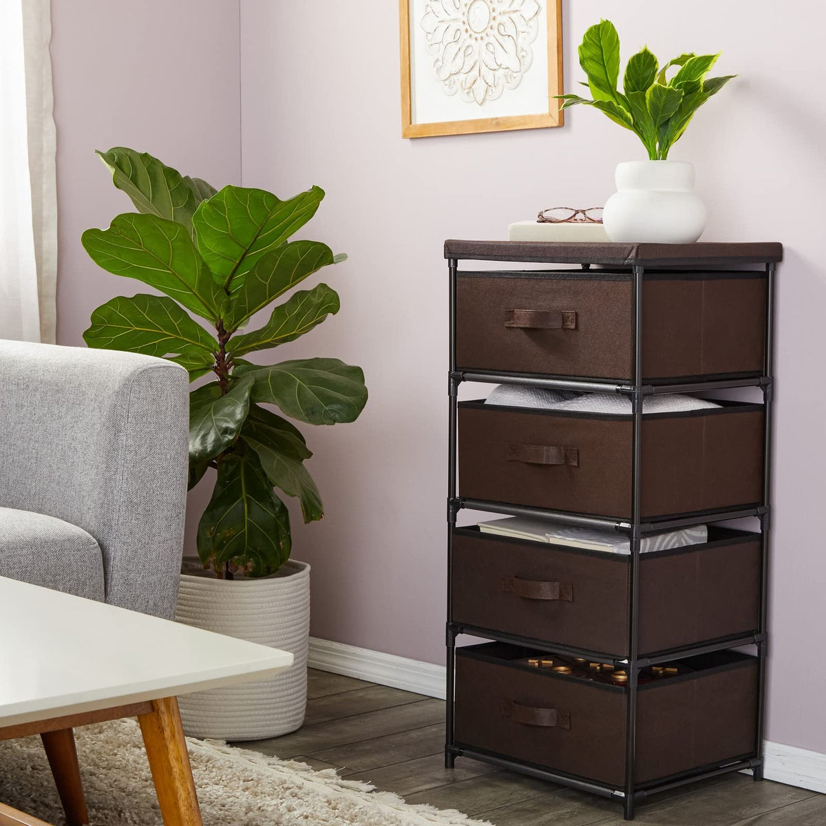 4 Tier Fabric Drawer Organizer M571
