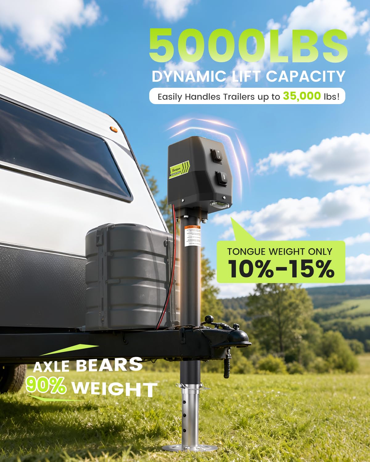 Electric Trailer Jack 12V DC 5000 lbs V642