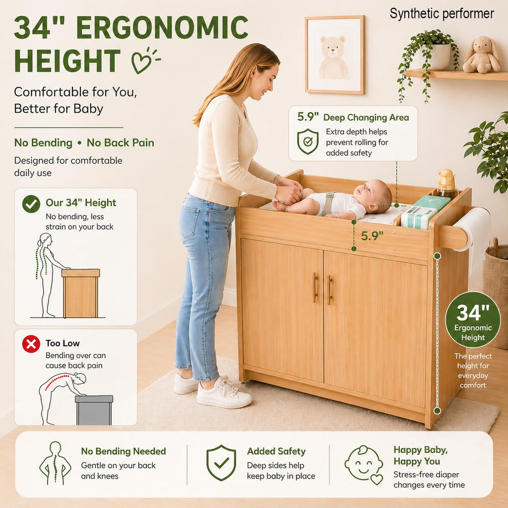Daycare Changing Table with Storage & Changing Pad R2841