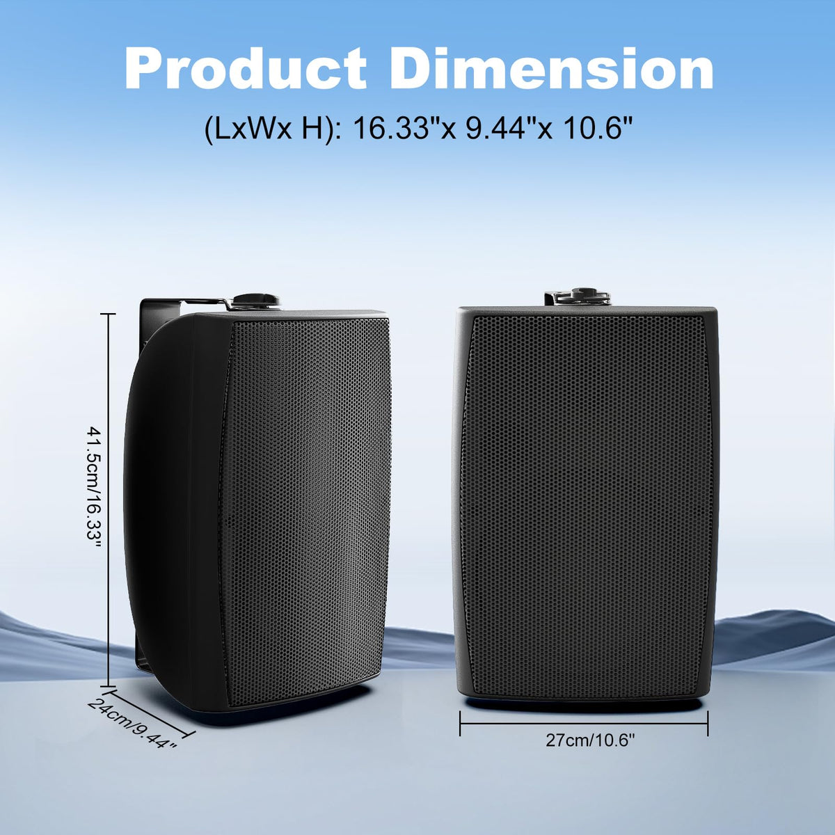 8 Inch 600W Passive Waterproof Wired Outdoor Speakers T141973
