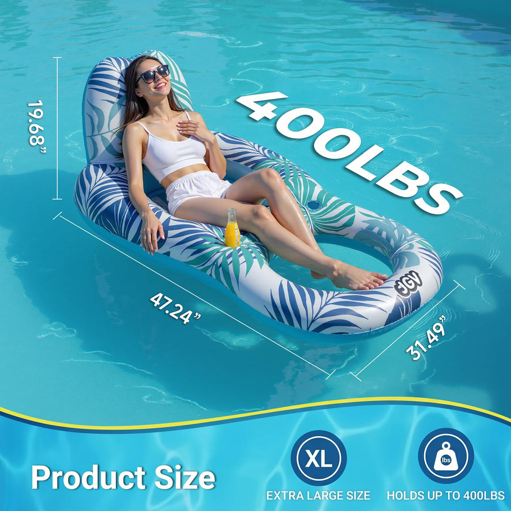 Inflatable Pool Float Chair with Drink Holder X238