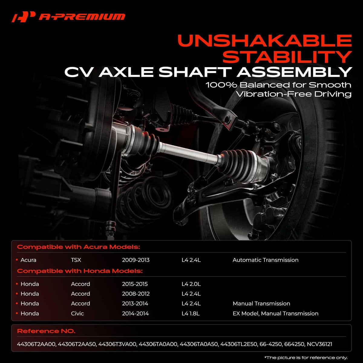 Front Left Driver Side CV Axle Shaft Assembly P6491