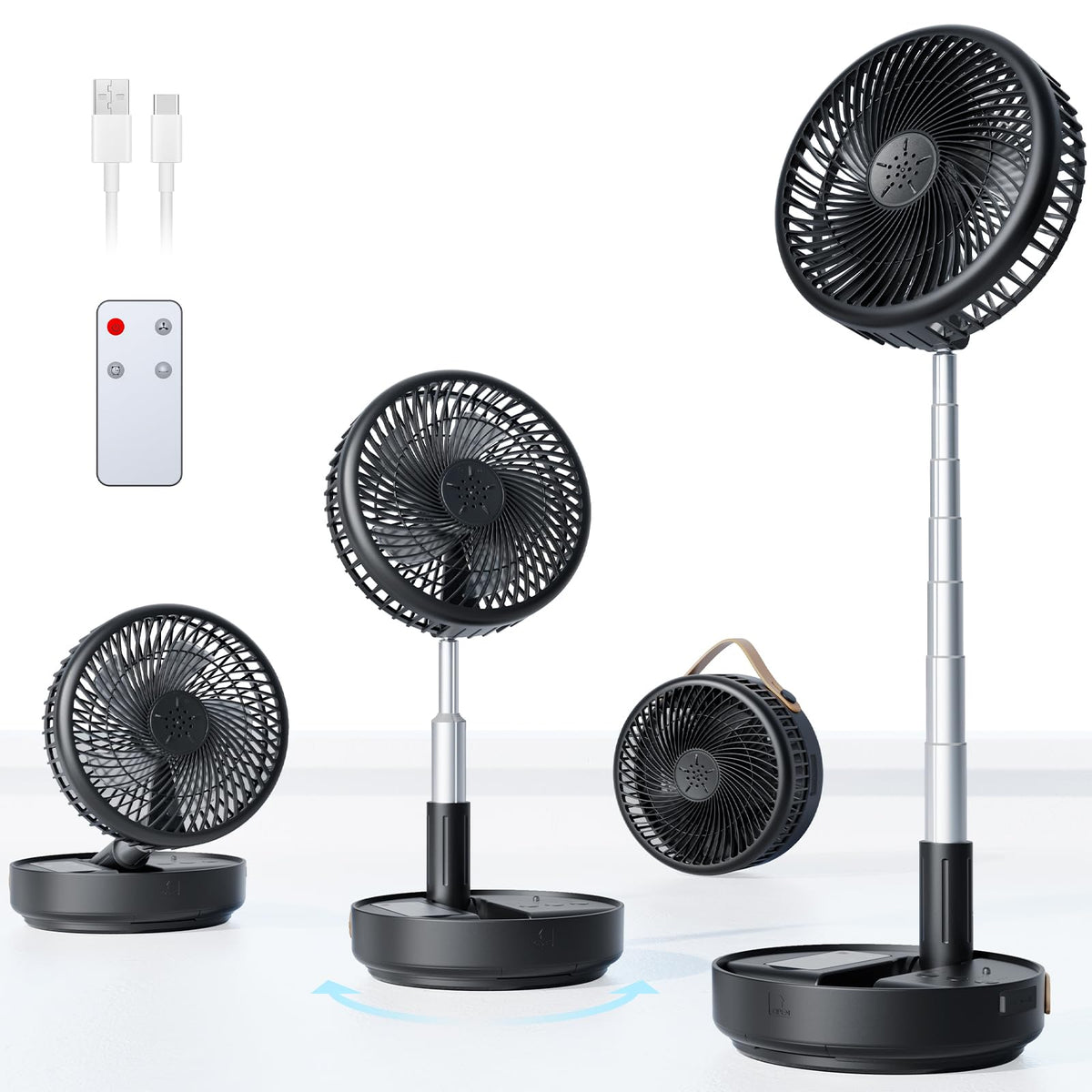 Portable Oscillating Travel Fan with Remote G995741