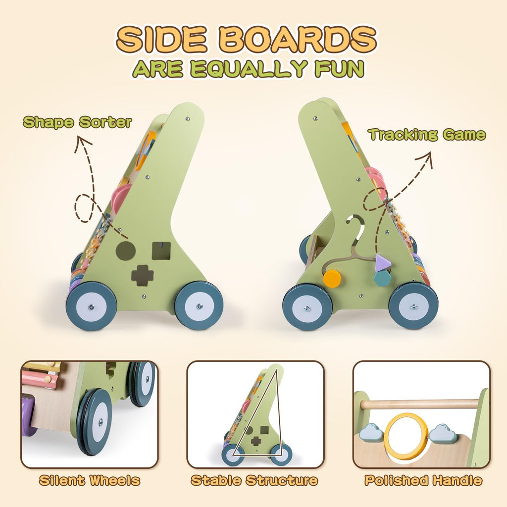 Wooden Baby Walker with Wheels B142742