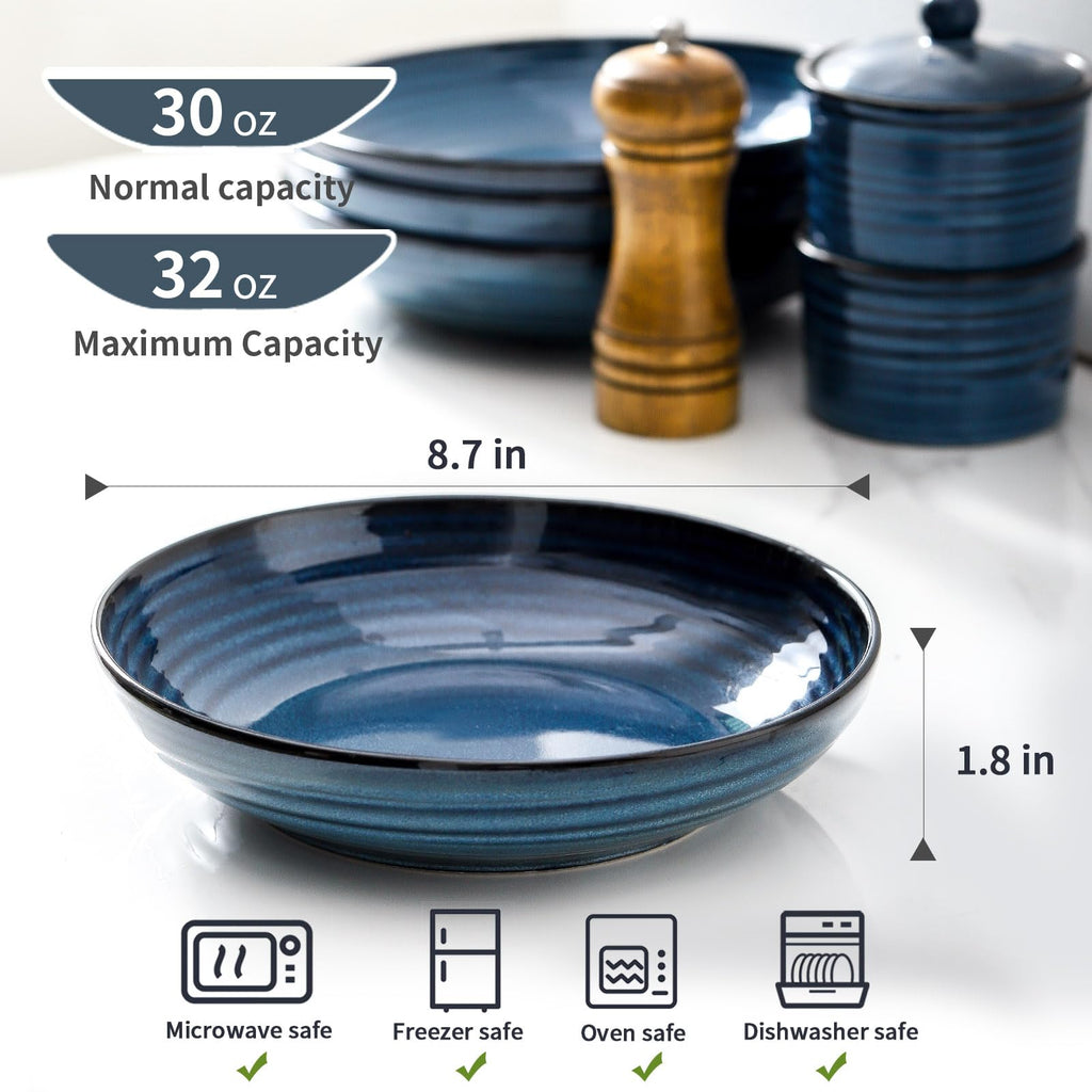 32 Oz Ceramic Serving Bowls Set of 4 P632