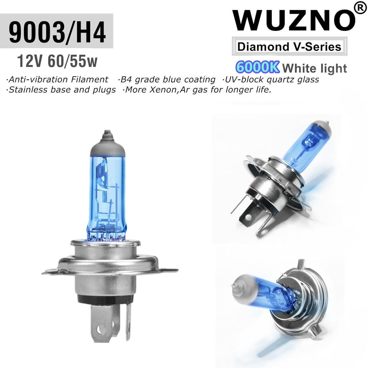 Halogen Headlight Bulbs 9003/H4 6000k White 2 pack I915139
