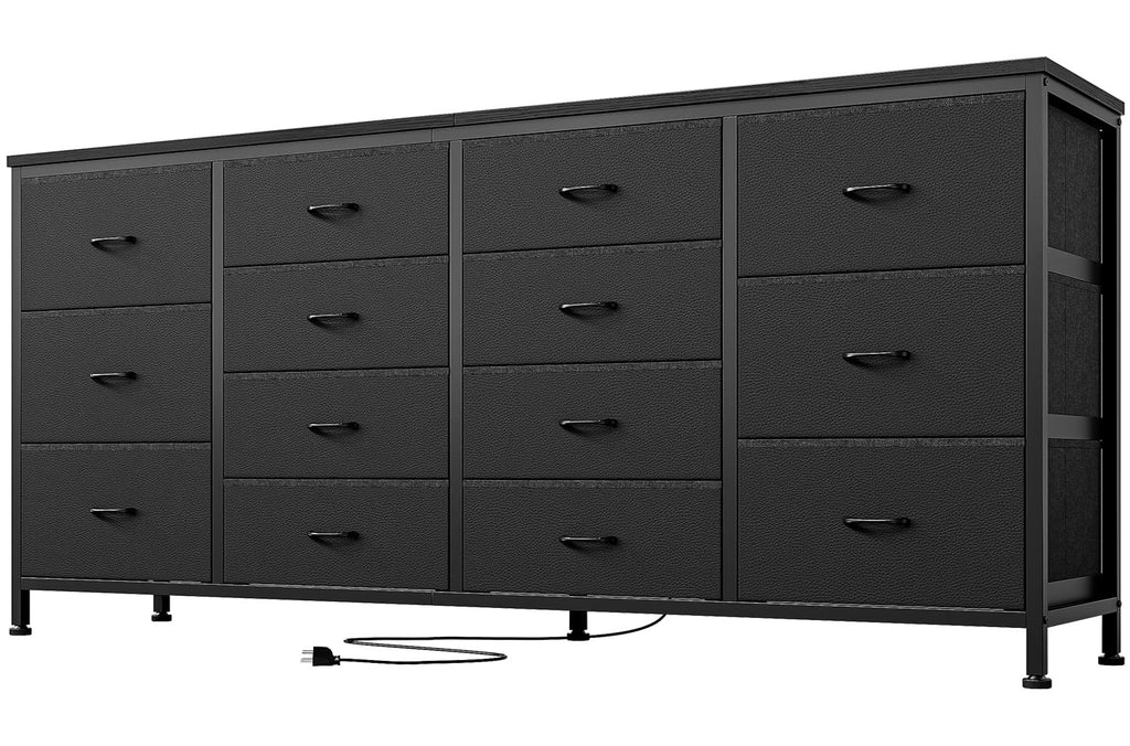 Black 14 Drawer Dresser TV Stand M84401