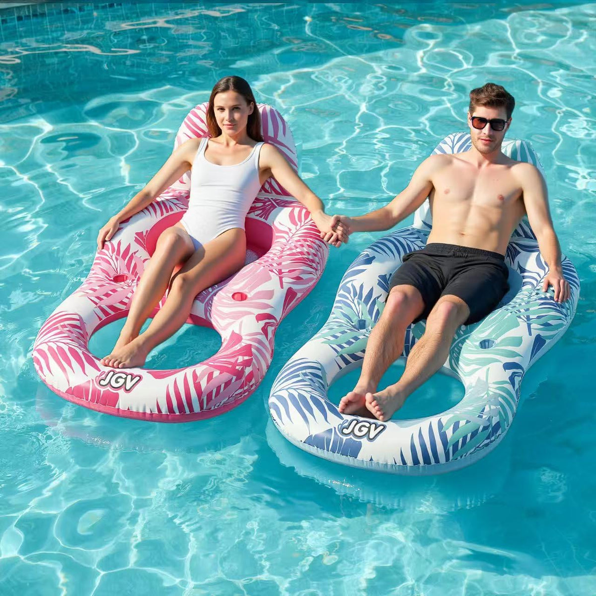 Inflatable Pool Float Chair with Drink Holder X238