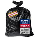 55 Gallon Heavy Duty 3 Mil Black Trash Bags 50 Ct N568