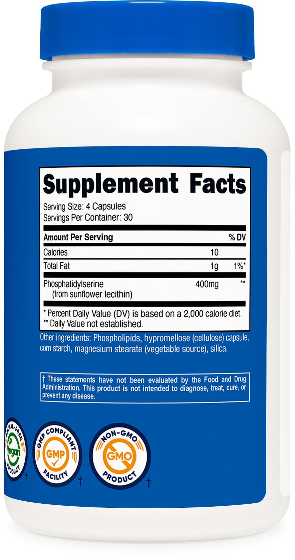 Phosphatidylserine 400mg 120 Capsules Gluten Free K919