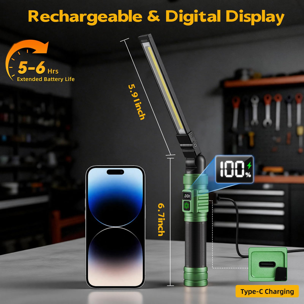 Rechargeable Magnetic LED Work Light C5685