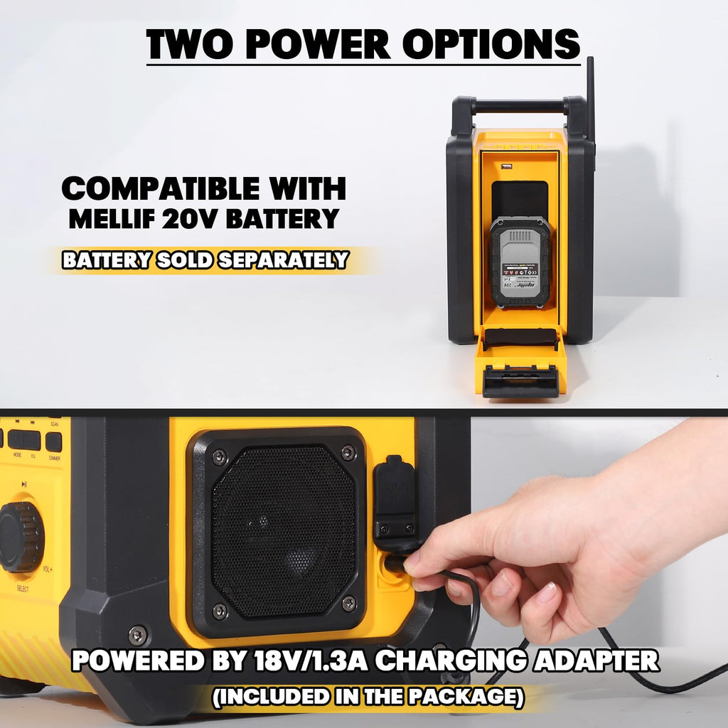 Portable Waterproof AM/FM Jobsite Radio Speaker C3072