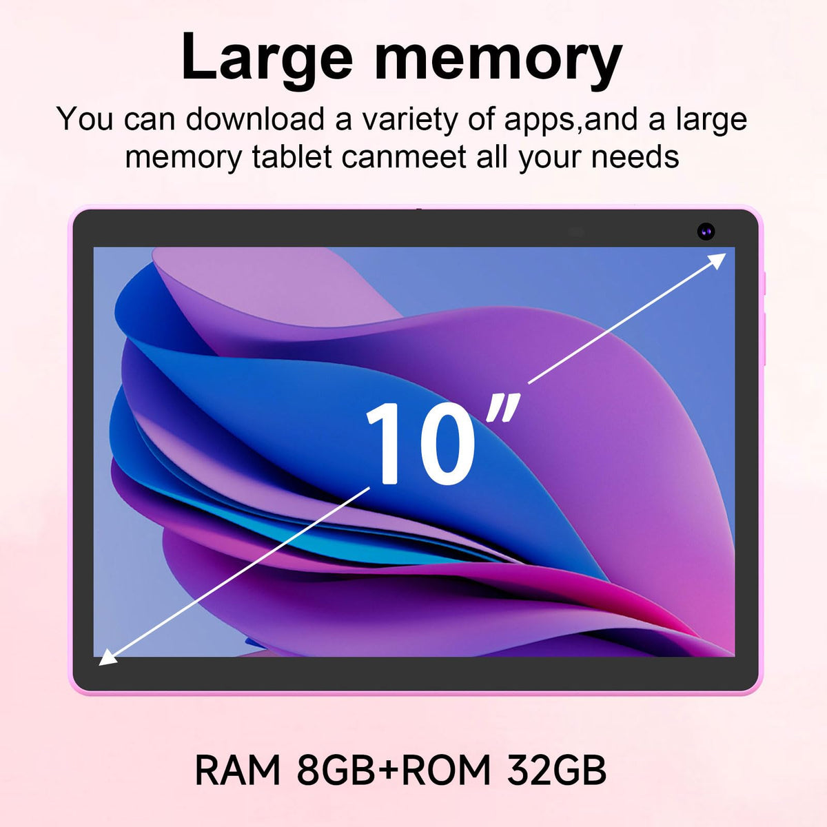 Android 15 Tablet 10 inch, 2 in 1 Tablet with Keyboard Case Mouse Stylus, 8GB RAM 32GB ROM, Quad Core, 1280x800 HD Screen, 6000mAh S770