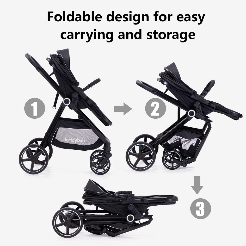 2-in-1 Folding Baby Stroller with Reversible Seat M841