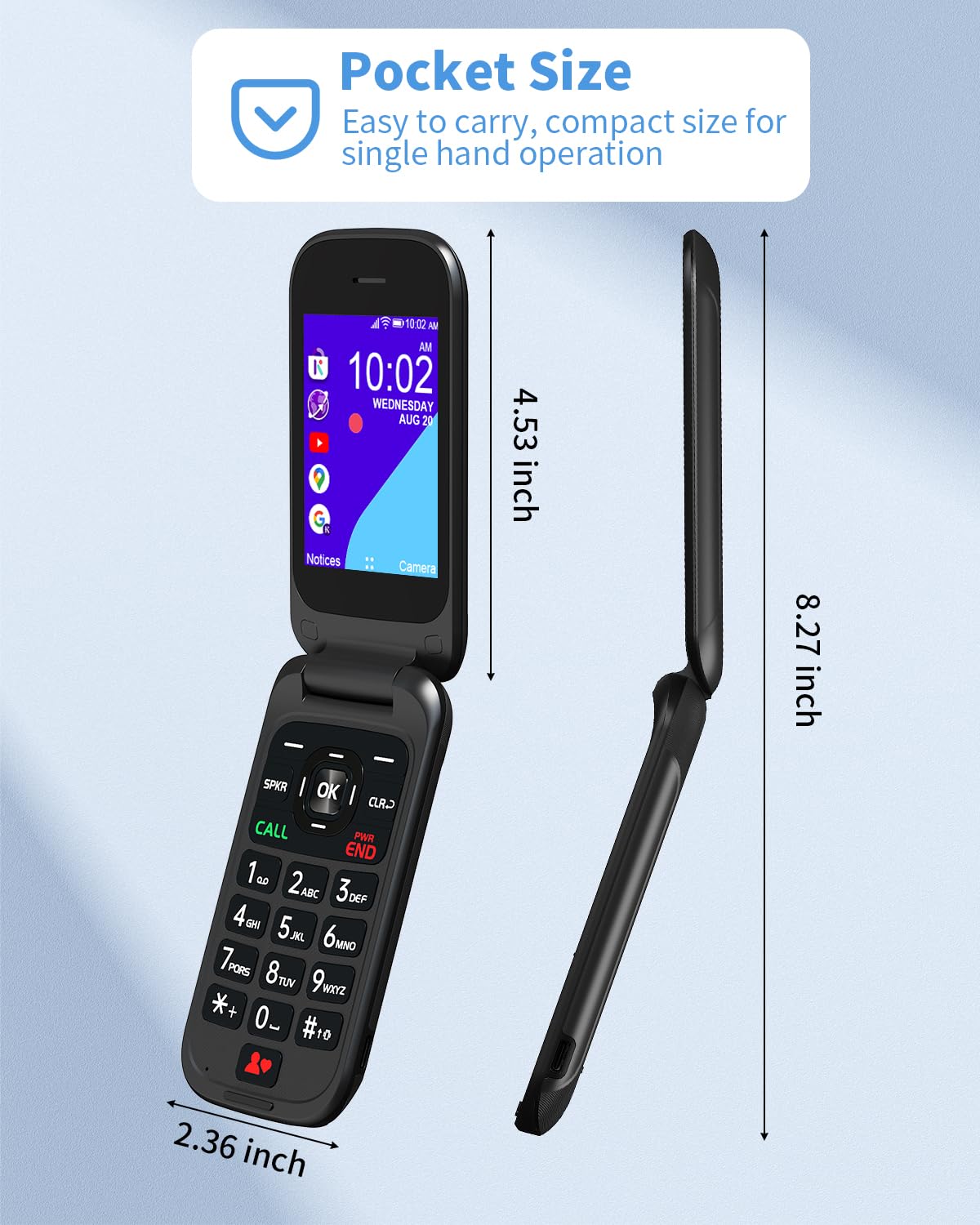 2.8" Dual Screen 4G LTE Flip Phone J246