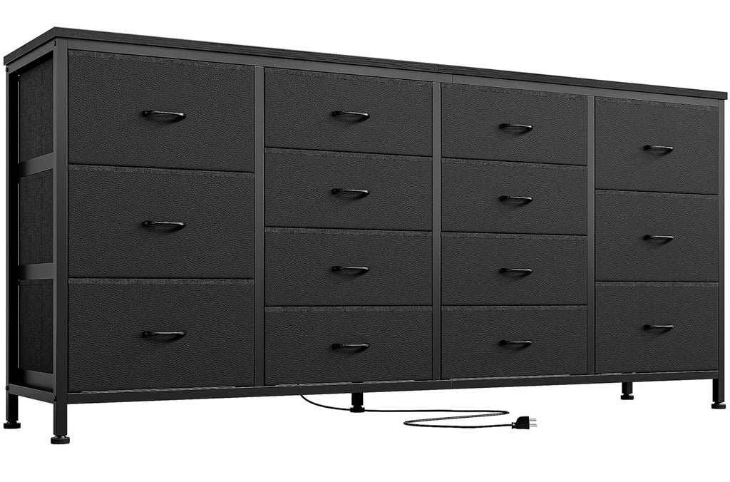 Black 14 Drawer Dresser TV Stand M84401