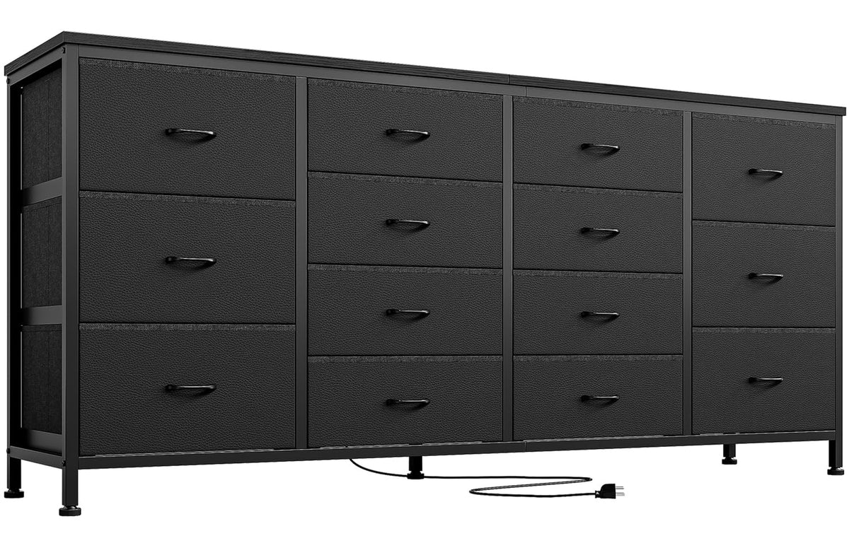 Black 14 Drawer Dresser TV Stand M84401