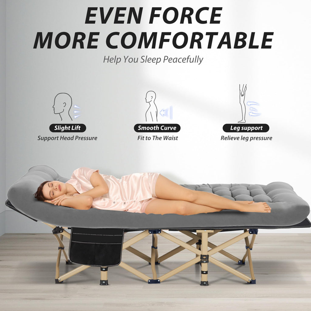 Folding Camping Cot with Mattress D888