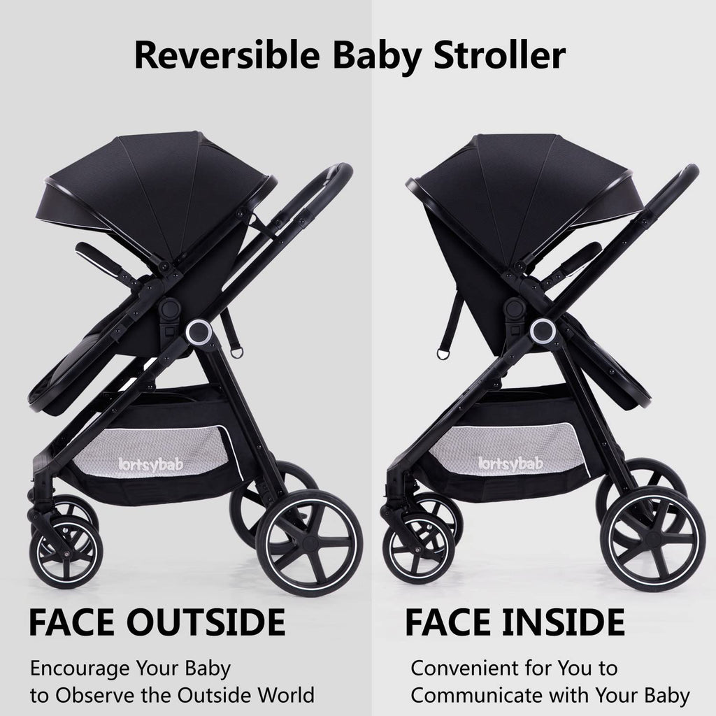 2-in-1 Folding Baby Stroller with Reversible Seat M841