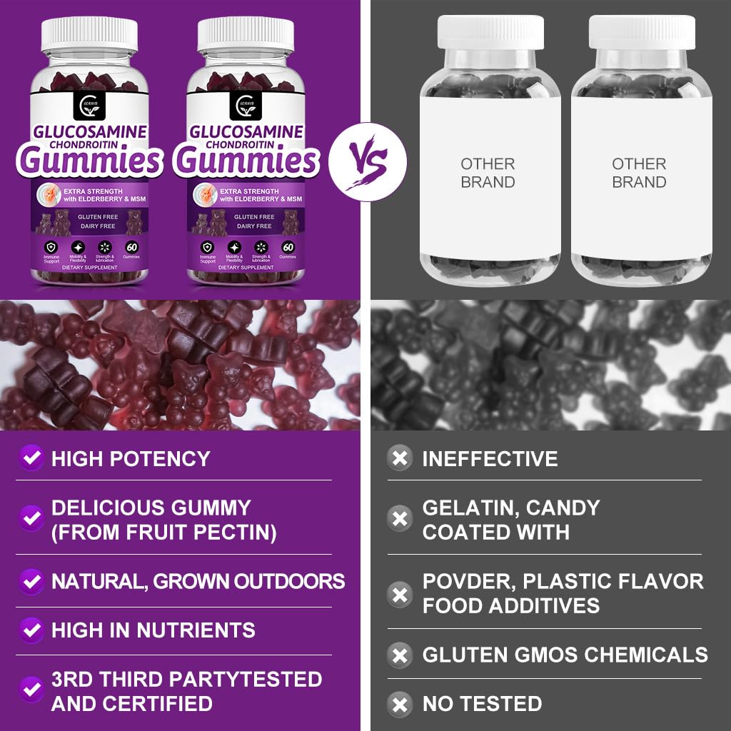 Glucosamine Chondroitin Gummies with MSM & Elderberry 2 Pack S75363