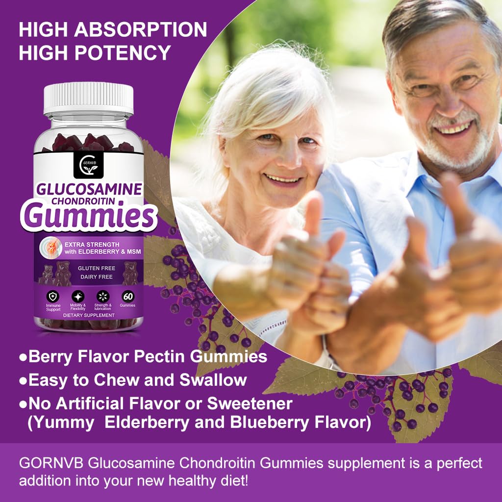 Glucosamine Chondroitin Gummies with MSM & Elderberry 2 Pack S75363