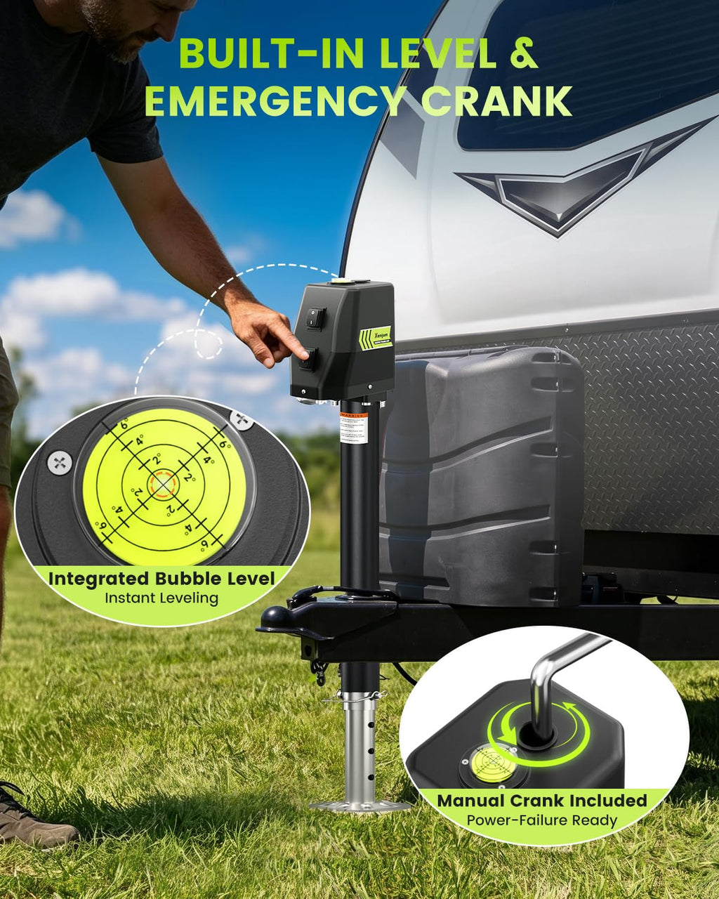 Electric Trailer Jack 12V DC 5000 lbs V642