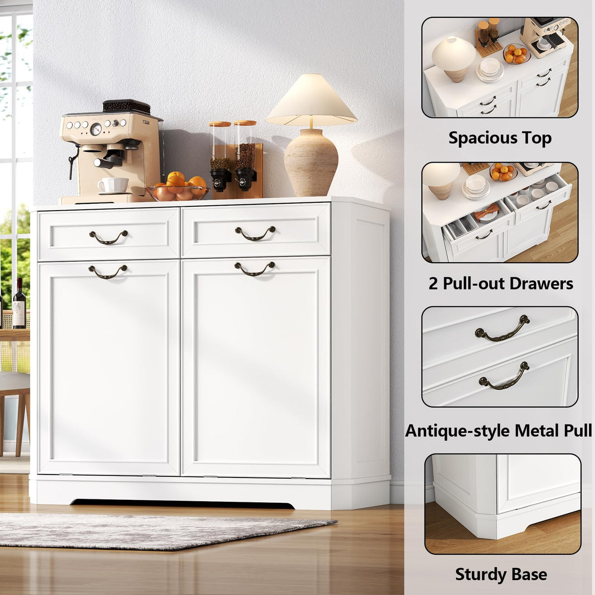 Double Tilt Out Laundry Hamper Cabinet L233057