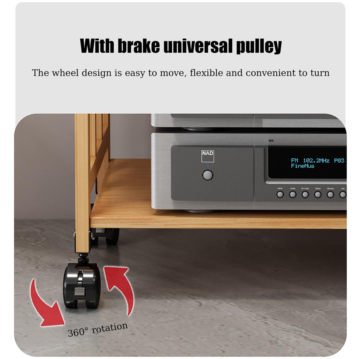 Brown Media Stand with Adjustable Shelves O80997