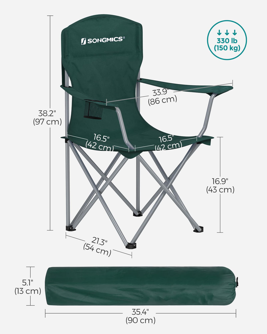 Set of 2 Folding Camping Chairs N18154