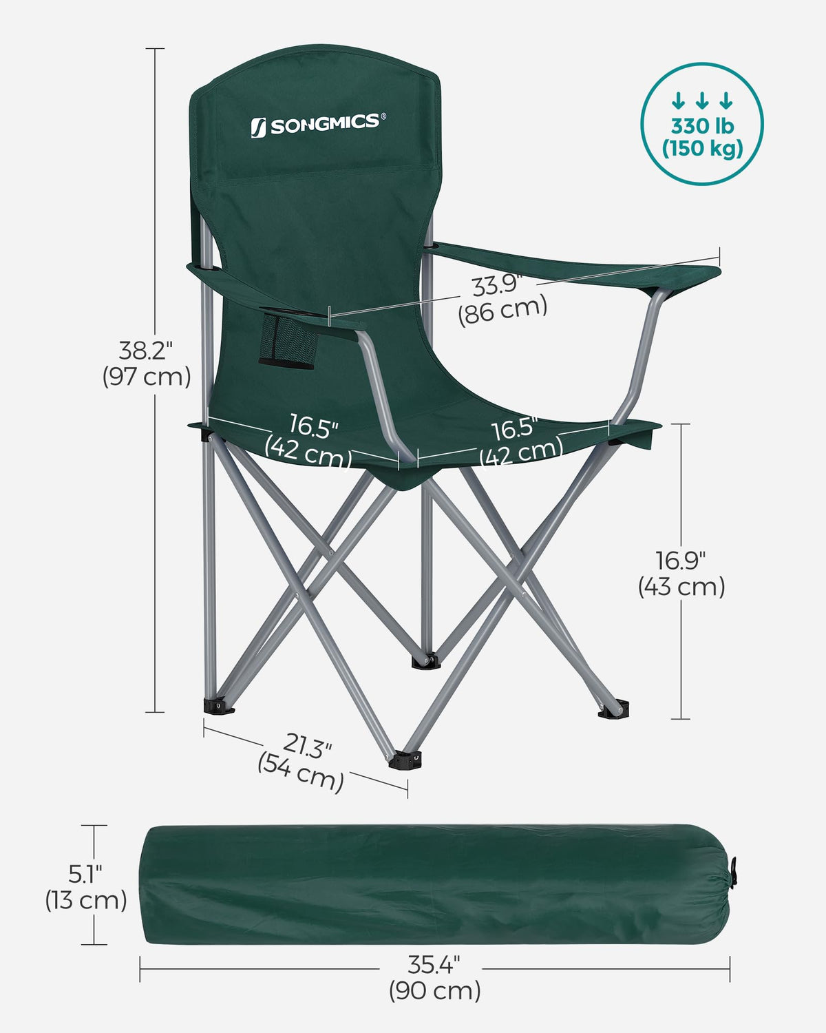 Set of 2 Folding Camping Chairs N18154