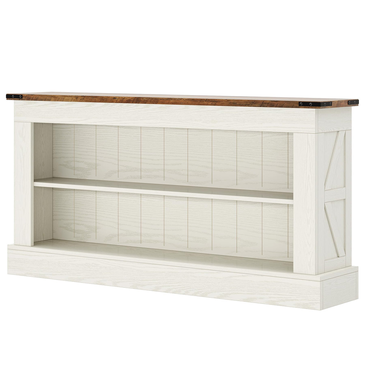 63" 3-Tier Console Table with Storage Shelves K18600