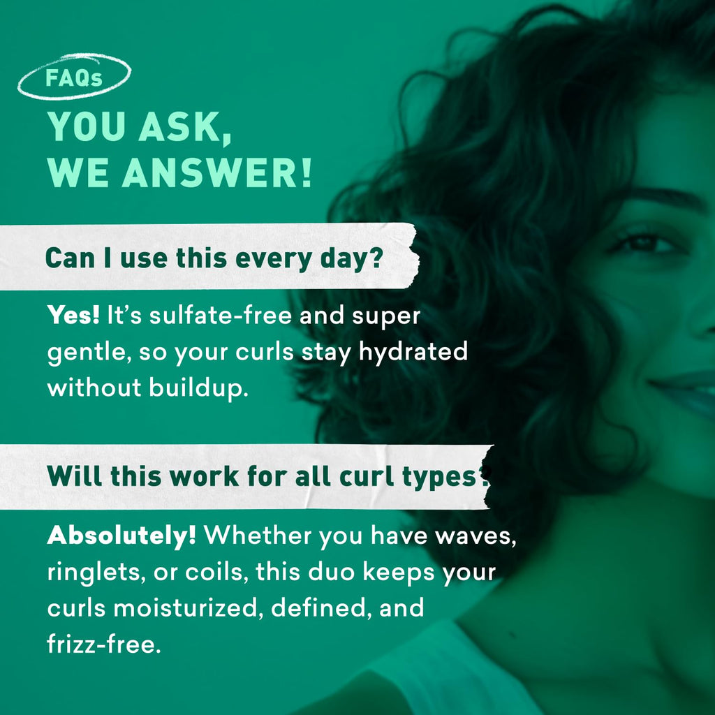 Sulfate-Free Hydrating Curl Enhancing Shampoo and Conditioner Set 16 oz A912113