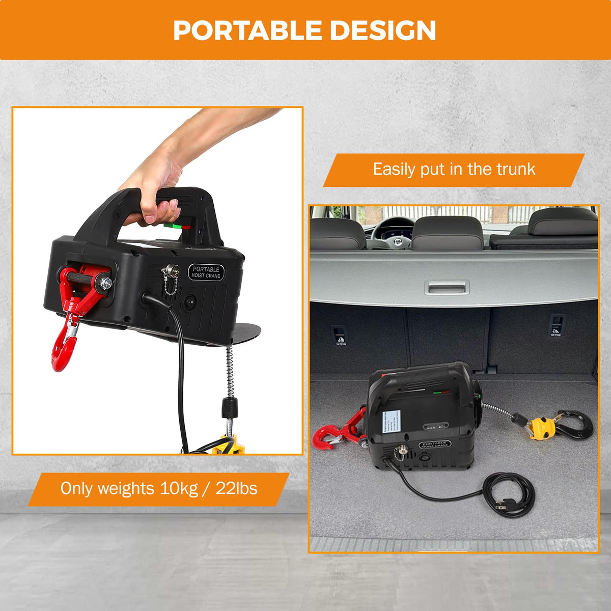 3-in-1 Portable Electric Hoist C3924