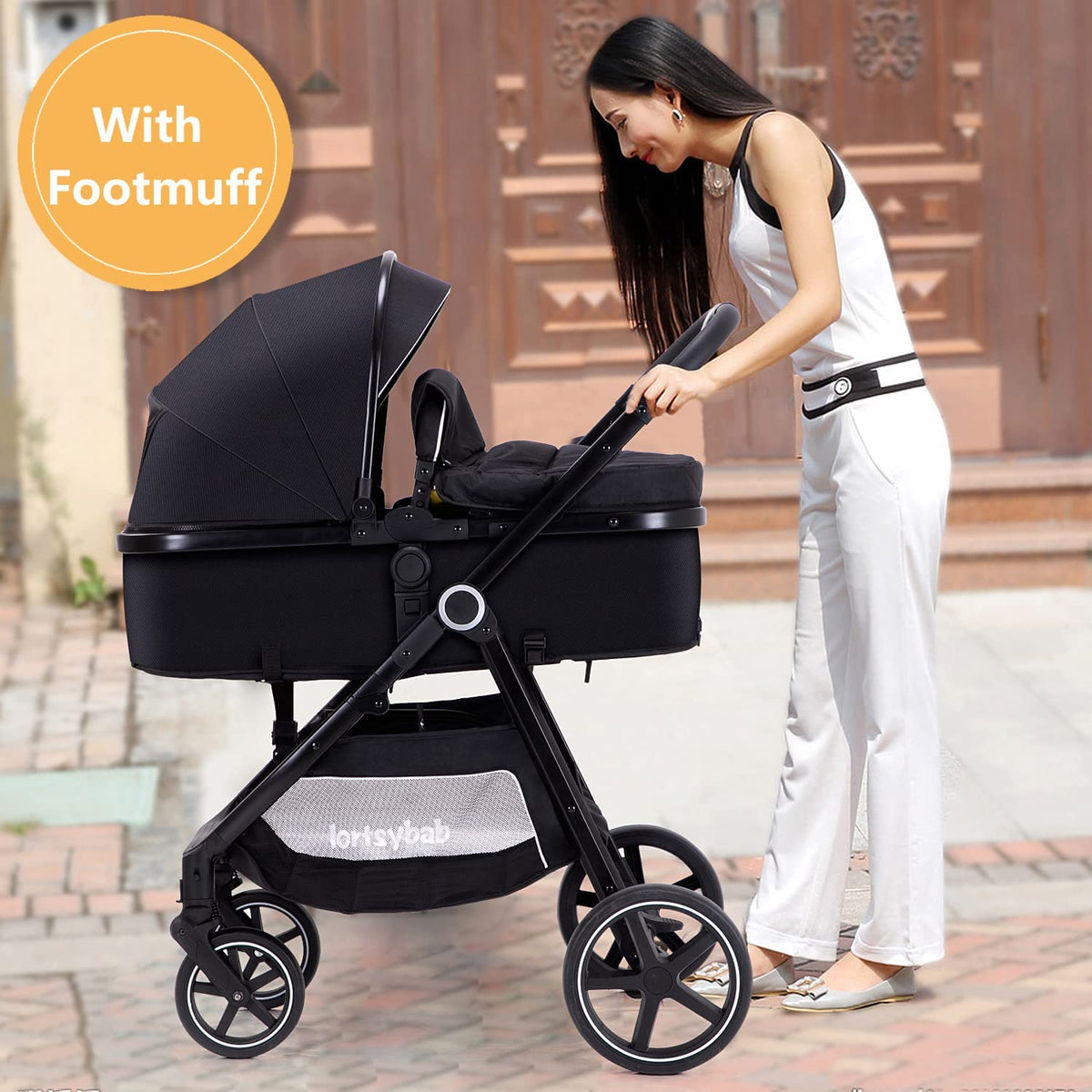 2-in-1 Folding Baby Stroller with Reversible Seat M841