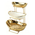 3 Tier Ceramic Fruit Bowl with Metal Rack K2270