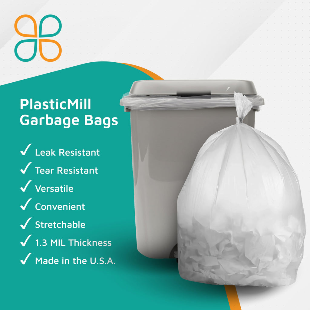 42-Gallon 3 Mil Clear 100-Count Contractor Bags N163